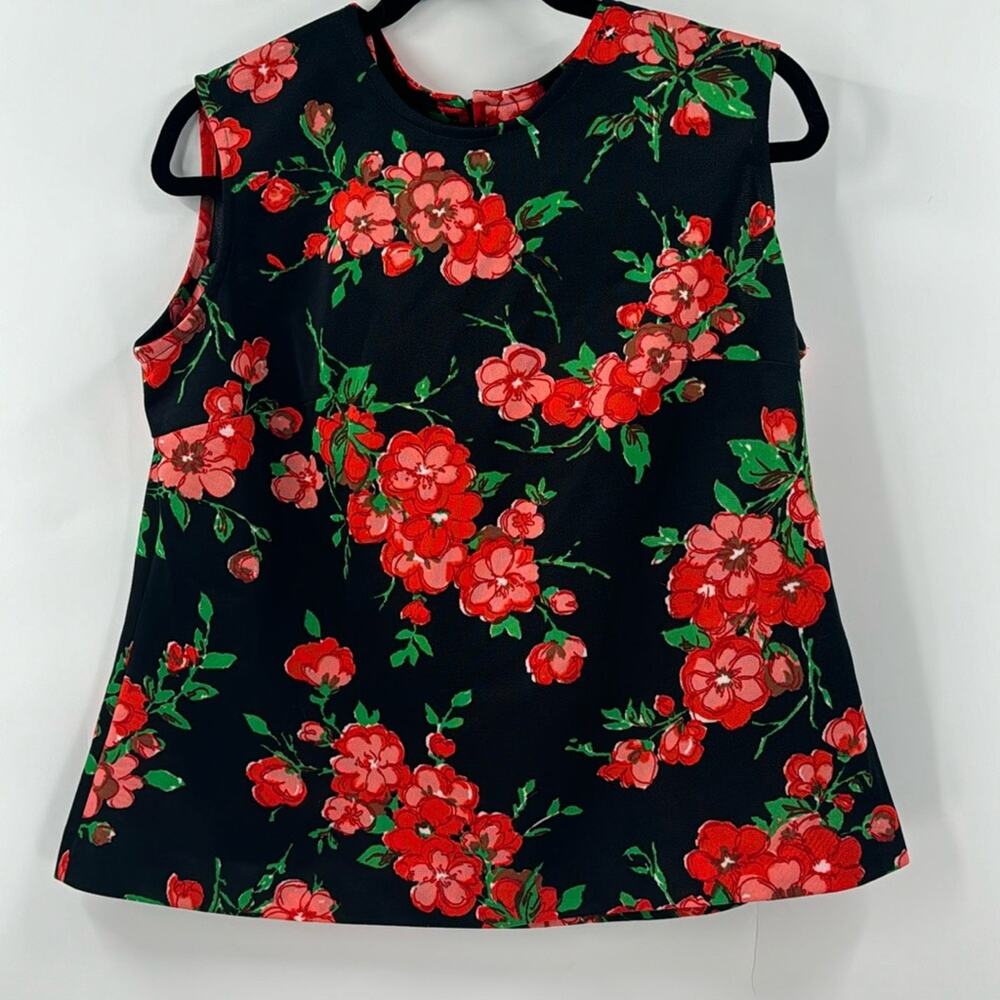 Vintage handmade floral fitted blouse
